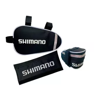 Kit Bolsa de Quadro + Bolsa de Selim + Protetor de Quadro Bicicleta