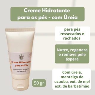 Creme Hidratante para Pés Rachados e Ressecados - com Úreia