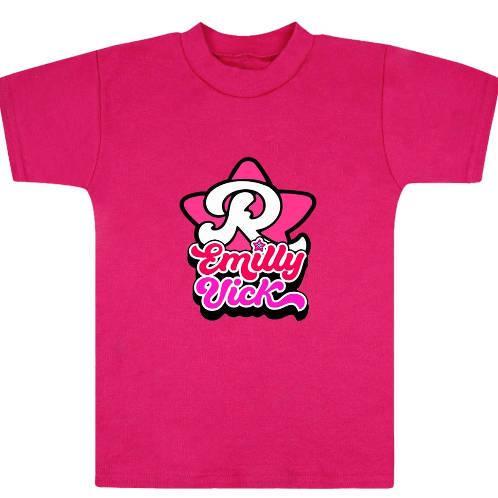 Camisa Camiseta Nova Vick Os Rosas Emily | Shopee Brasil