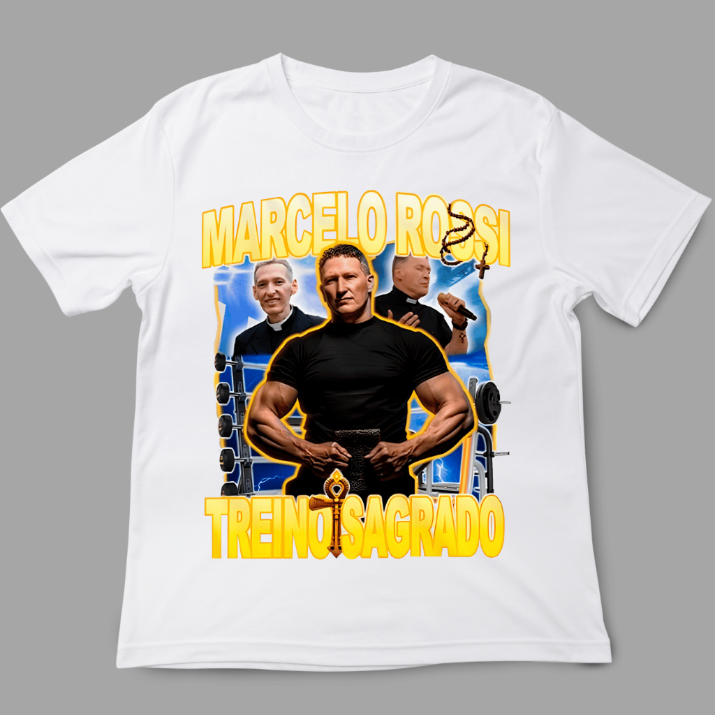Camiseta Padre Marcelo Rossi Forte Maromba Com terço | Shopee Brasil