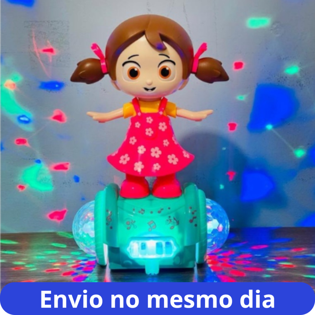 Brinquedo Boneca Dançarina Infantil Menina Bate e Volta 360 Graus com ...