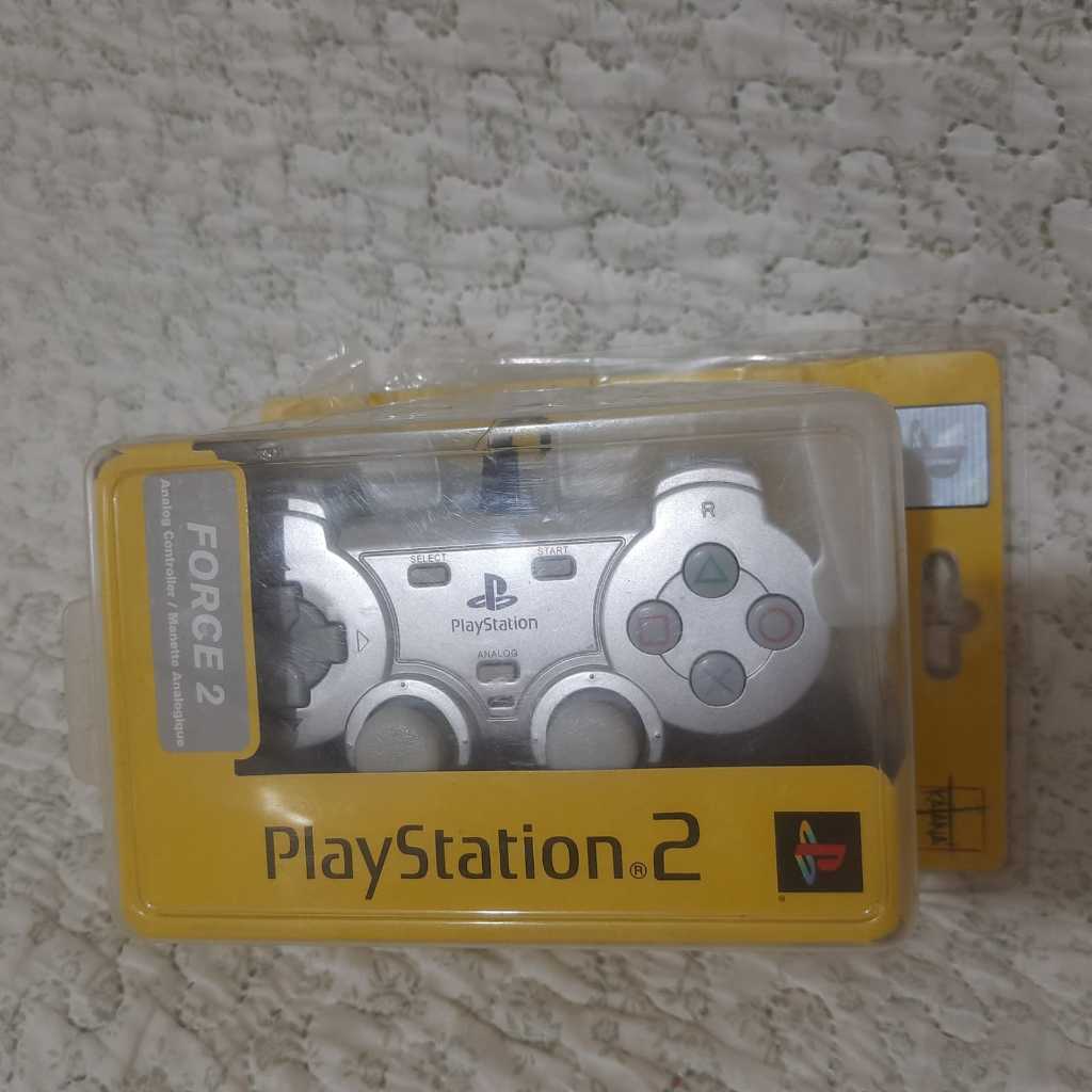 controle play 2 force 2 prata original na caixa