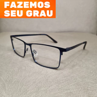 Armação para Óculos masculino resistente metal masculina esportivo com mola de proteção modelo p8292
