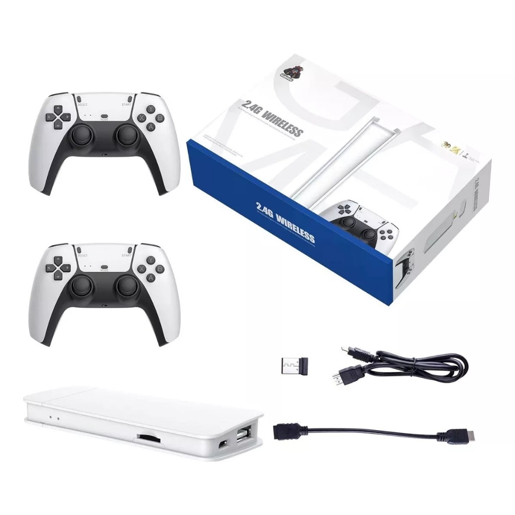 Game Stick M15 Console Blulory Pro 4K 3D 64GB - Branco