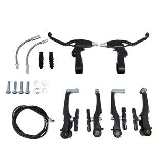 Kit Completo Freio V-Brake GTA Alumínio Preto para Bicicletas Aro 20-29