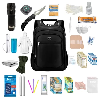 Mochila de Emergência 80 itens Kit sobrevivência Primeiros Socorros Militar Acampamento Tático