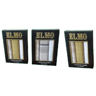 Lenço Masculino de Bolso 100% Algodão kit 3 caixas