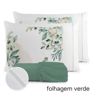 Jogo de Lençol 3 Pçs  king/Queen estampado com elástico Casal Padrão em Oferta na Shopee