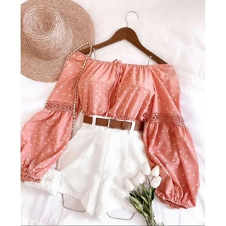 Cropped Femenino Manga Princesa com Elastico na cintura