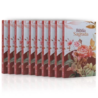 Kit 10 Biblias | Bíblia Sagrada | NVI | Letra Normal | Capa Dura | Florida | Slim
