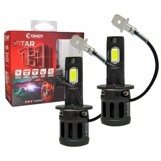 Lampada Super LED Cinoy Star Mini 1:1 6000K H1 H3 H4 H7 H8 H11 H27 HB3 HB4  9005 9006