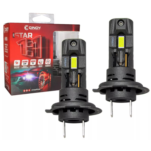 PAR LAMPADA HALOGENA H7 12V 55W ORIGINAL CINOY KIT COM 2 UNIDADES
