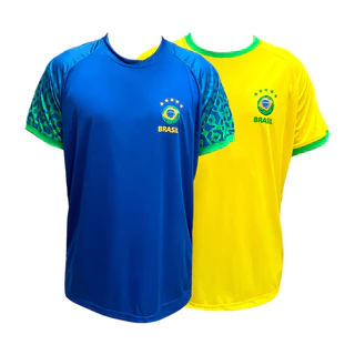Camiseta Manga Curta Brasil Poliéster