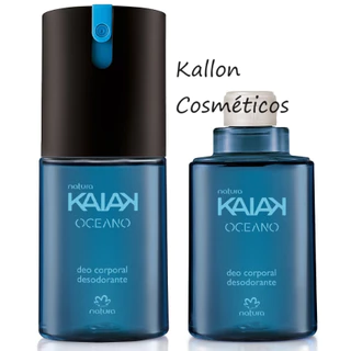 Kit Deo Corporal Kaiak Oceano com Refil 100 ml cada, Natura Cosméticos, Masculino, Original, Novo, Vegano