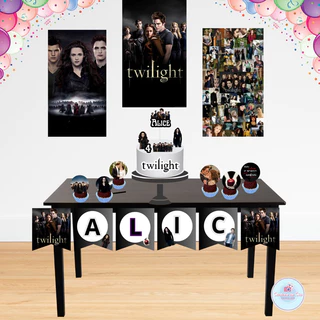 Kit Festa Decoração Crepúsculo para aniversário/mêsversario só um bolinho