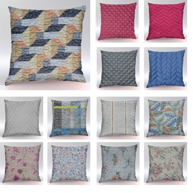 Capas De Almofada Matelado Ultrassônico 40cm X 40cm Várias Cores
