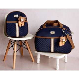 Kit 2 peças Bolsa de Bebê Mala Maternidade com Mochila Várias Cores em Oferta na Shopee
