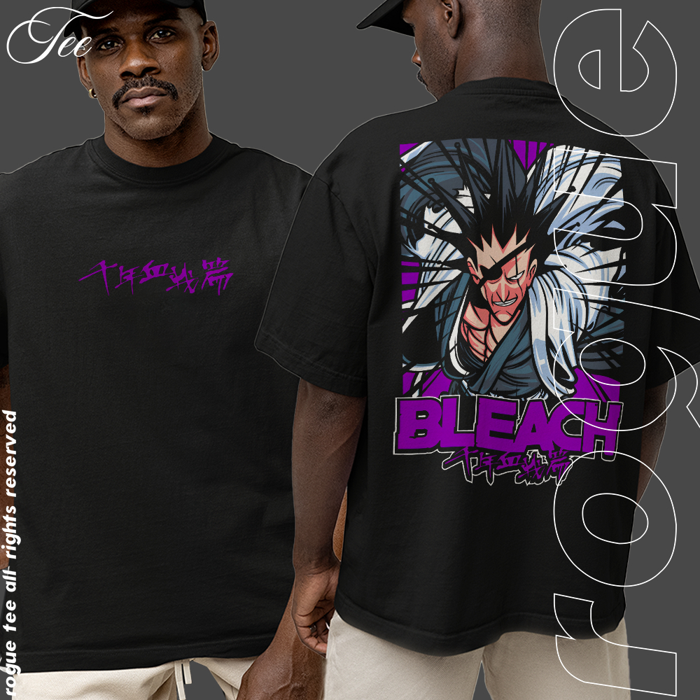 Camiseta Basica e OVERSIZED Kenpachi Zaraki Bleach Gotei 13 Capitao Anime Unissex