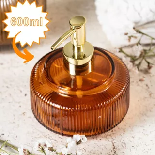 Saboneteira Liquida Dispenser De Vidro 600ml Decoração