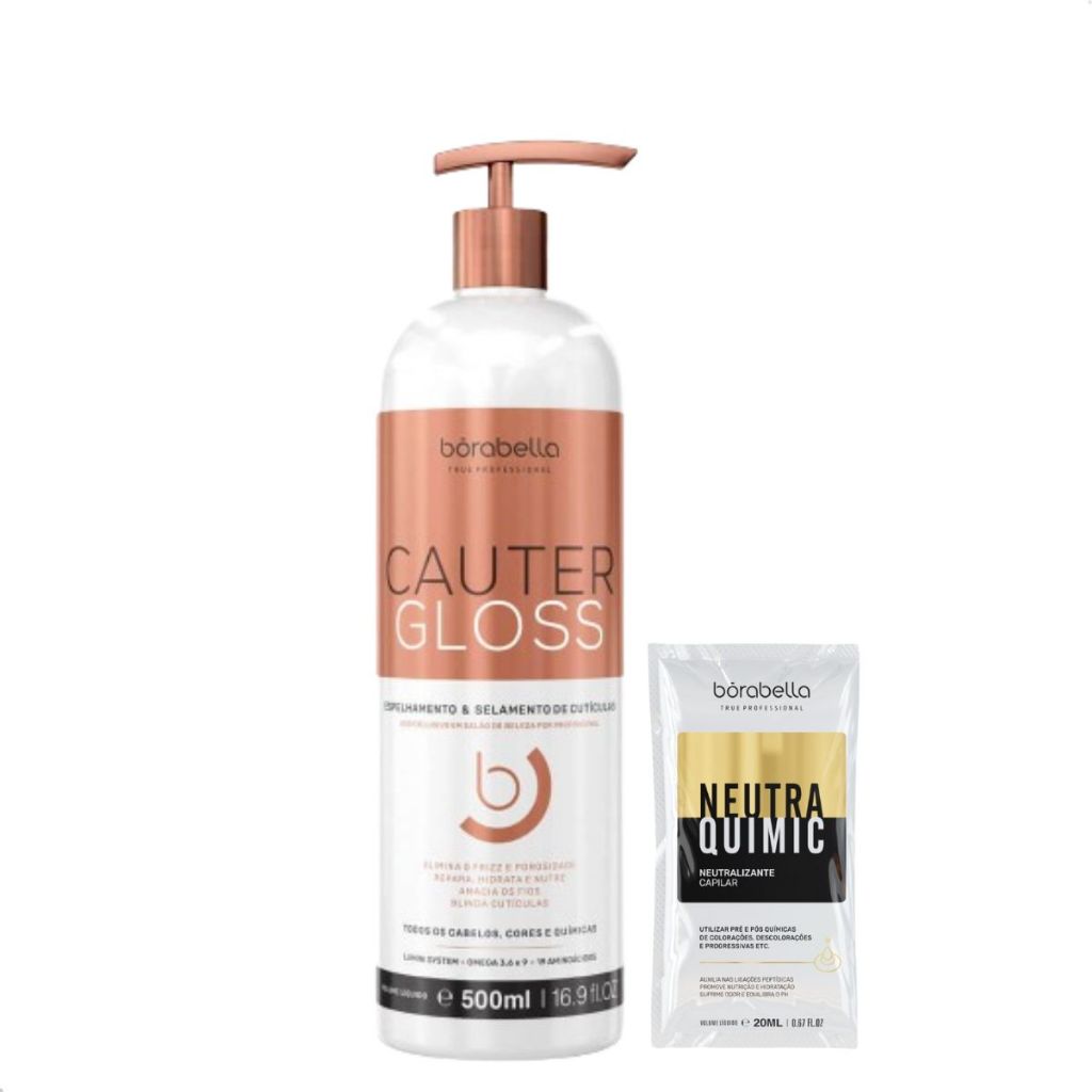 Traitement Kératine Borabella Cauter Gloss 500 Ml – Crème Lissante Et Brillante – Neuf