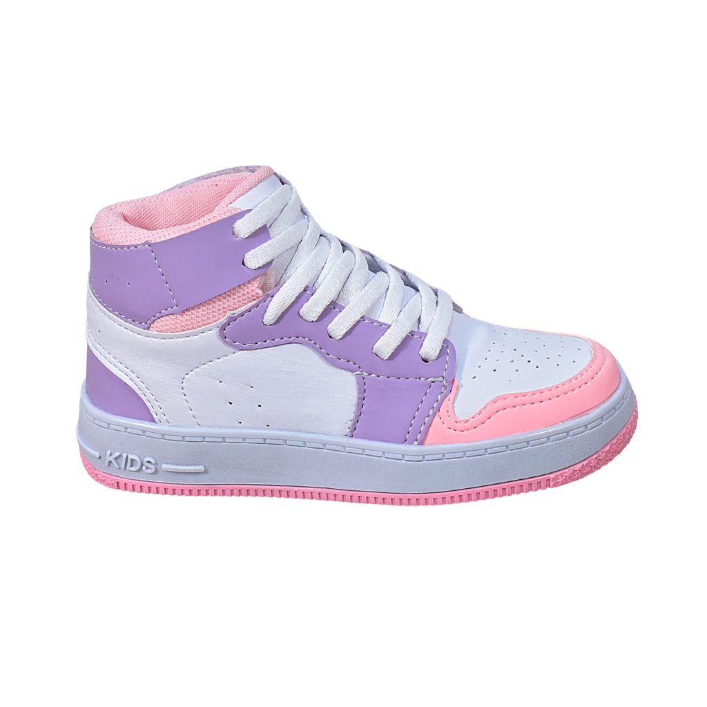Tênis Infantil Feminino Casual Botinha Cano Alto Meninas Básico
