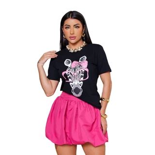Saia Curta Feminina Balone Lisa Rodada Moda Barata Fashion
