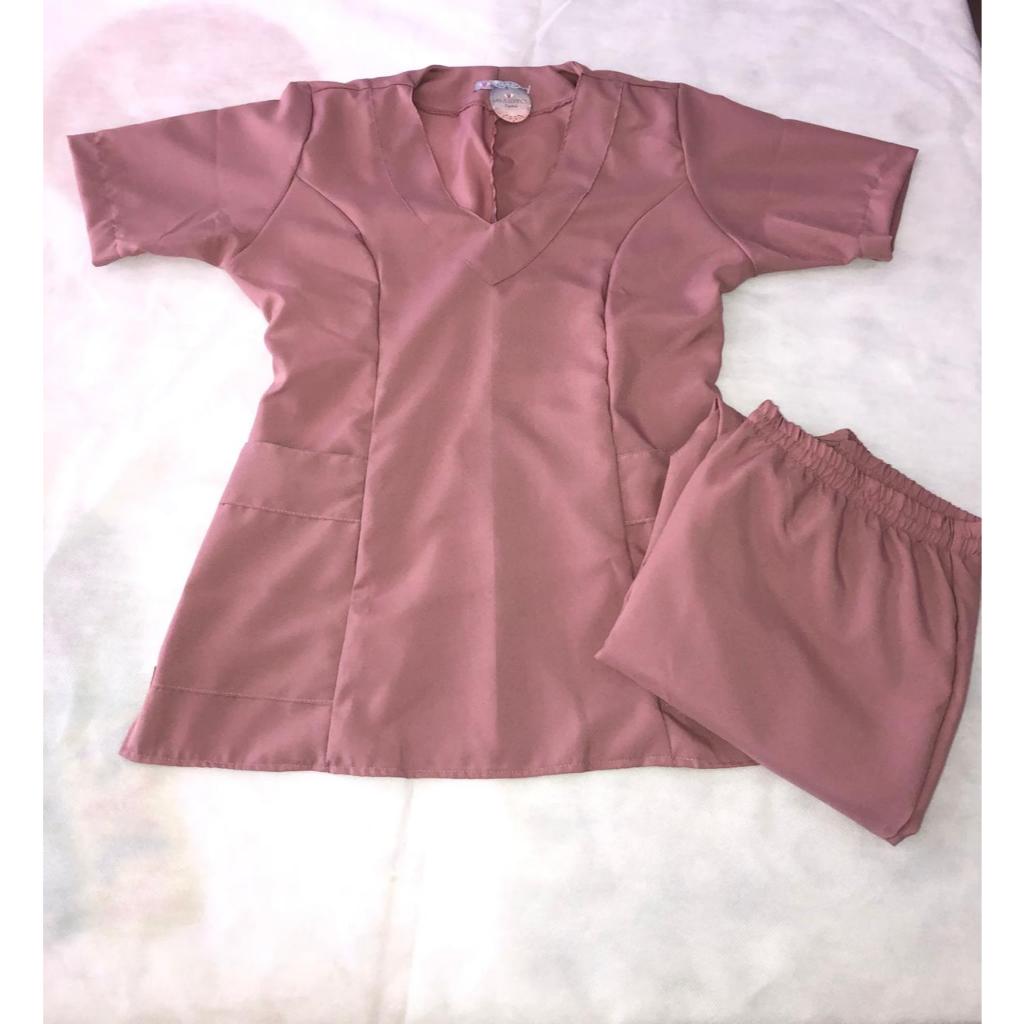 Conjunto Scrub Hospitalar/Cirúrgico Oxfordine Acinturado