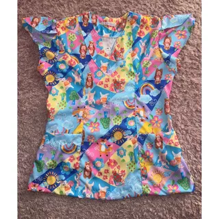 Scrub/Bata Estampada Manga tulipa