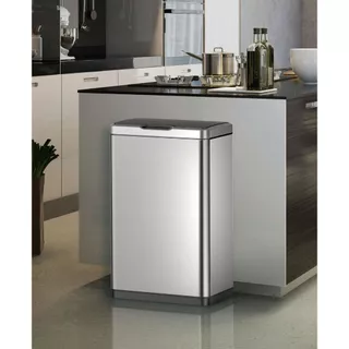 Lixeira Automática Sensor Abre 50l Aço Inox (Outlet)