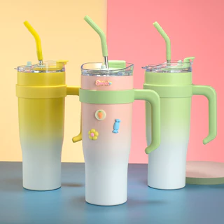 Copo Térmico Garrafa Agua Com Tampa e Canudo 1.2Litro 1200ML ideal para Hidratação