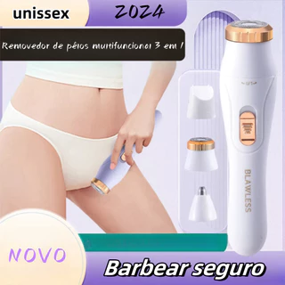 Depiladora De Barbear Recarregável Elétrica Multifuncional 3 em 1 -HX-302