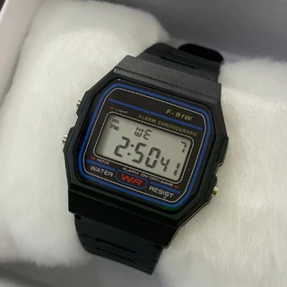 RELÓGIO RETRÔ F-91W PULSEIRA EM BORRACHA UNISEX