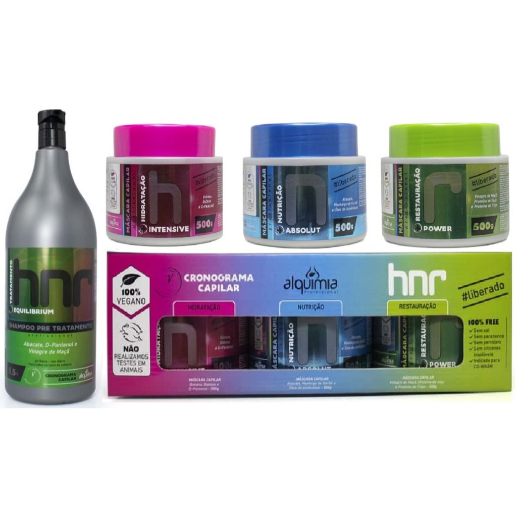 Kit Cronograma Capilar HNR + Shampoo Cronograma Capilar HNR - Alquimia ...
