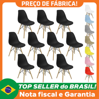 Cadeiras Charles Eames Eiffel Wood Design Varias Cores