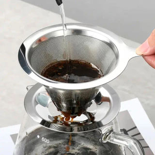 Coador de Cafe Suporte Permanente Filtro de Café Reutilizável em Aço Inox