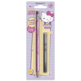 LAPISEIRA PENCIL 2.0 HELLO KITTY - BLISTER C/ 1 LAPISEIRA + 5 GRAFITES LEO&LEO