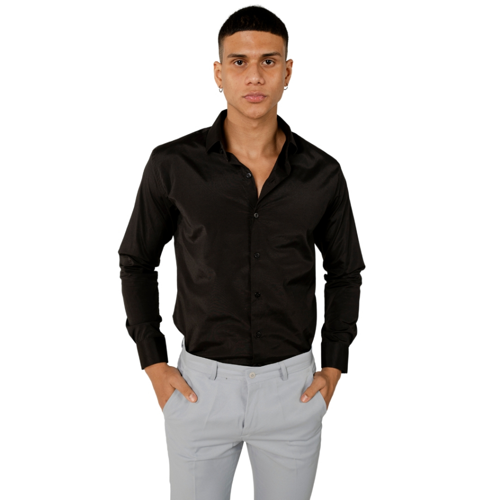 Camisa Social Masculina Passa Fácil Slim FIt - 100% Algodão
