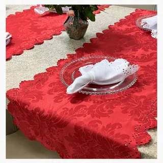 caminho trilho de mesa jacquard com barrado em gripper