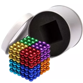 Neocube Magnético Imã Colorido Diversas Cores Neodímio Com Latinha Para Guardar