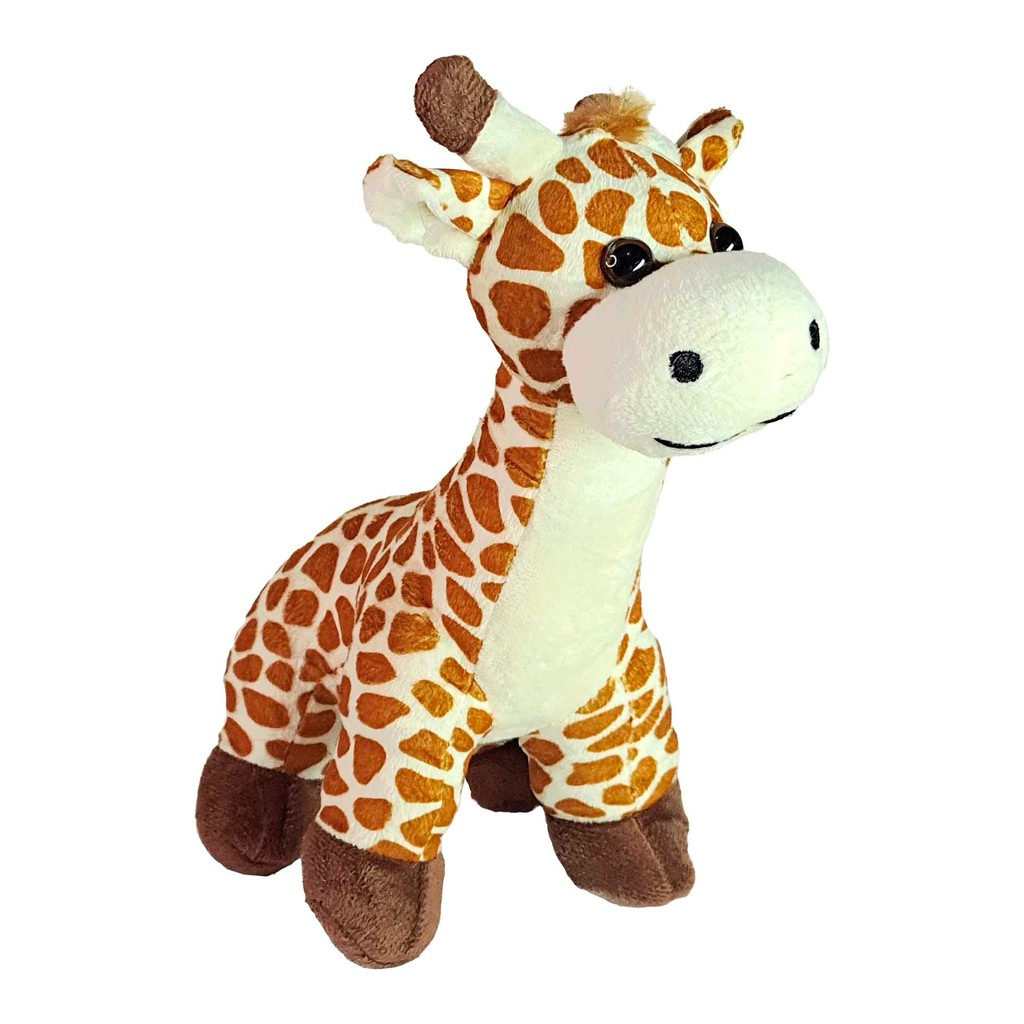 Girafa De Pelúcia Safari Em Pé 25Cms 30Cms Brinquedo Decoração Festa