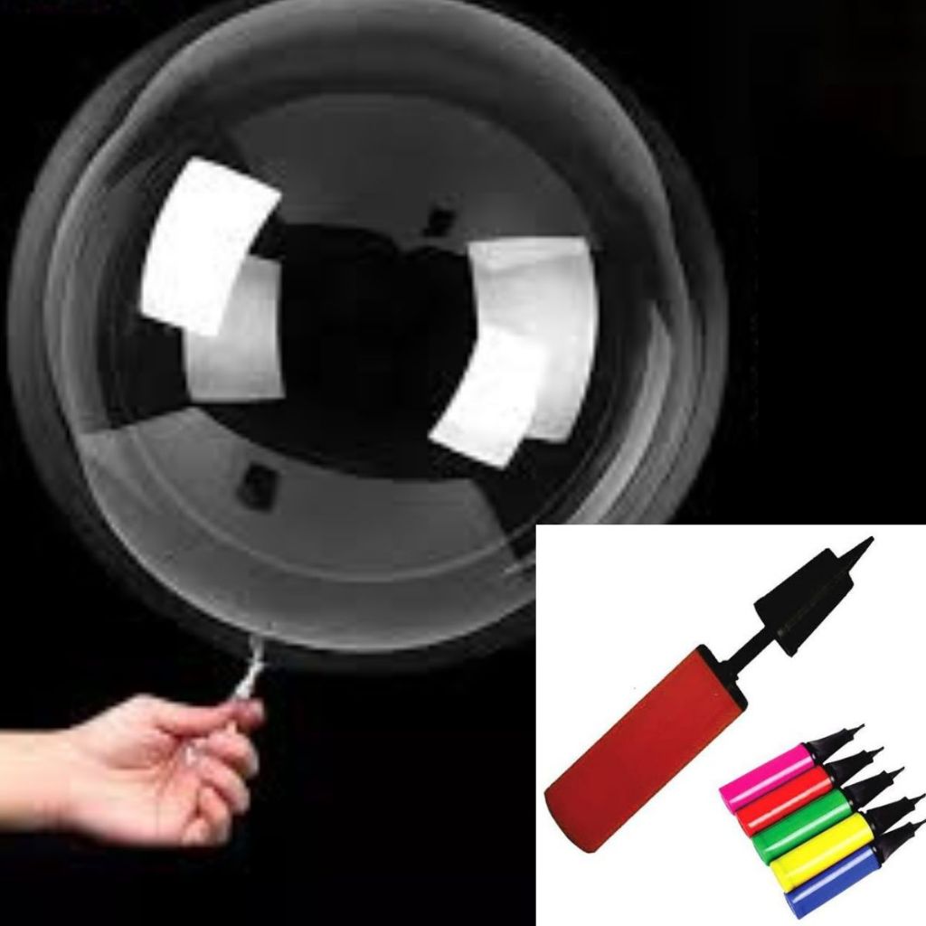 Kit 10 Balões Bubble + Bomba de Encher - Atacado - Vários Tamanhos