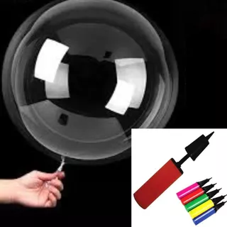 Kit 10 Balões Bubble + Bomba de Encher - Atacado - Vários Tamanhos