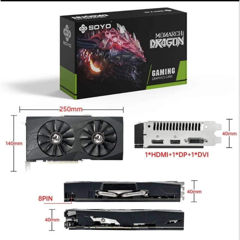 placa de vídeo Rx580 8g