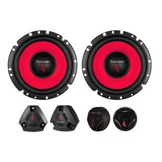 Kit 2 Alto Falantes Bomber Two Way 2 Vias Upgrade 6 Pol + Tweeter + Mid Bass 120W 4 Ohms