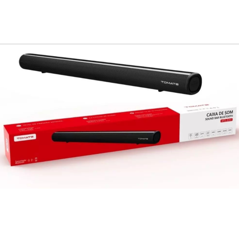 Caixa de Som Sound Bar Bluetooth - Tomate