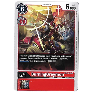 Digimon CCG BurningGreymon - Common BT4