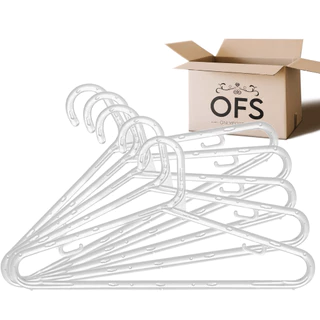 Kit 50 Cabides de Acrílico OnlyforShop® Transparente Loja Atacado