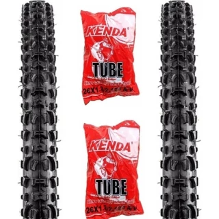 Par De Pneus 26 x 1.95 Kenda K816 Cravo + 2 Câmaras 26 Kenda Cor Preto em Oferta na Shopee