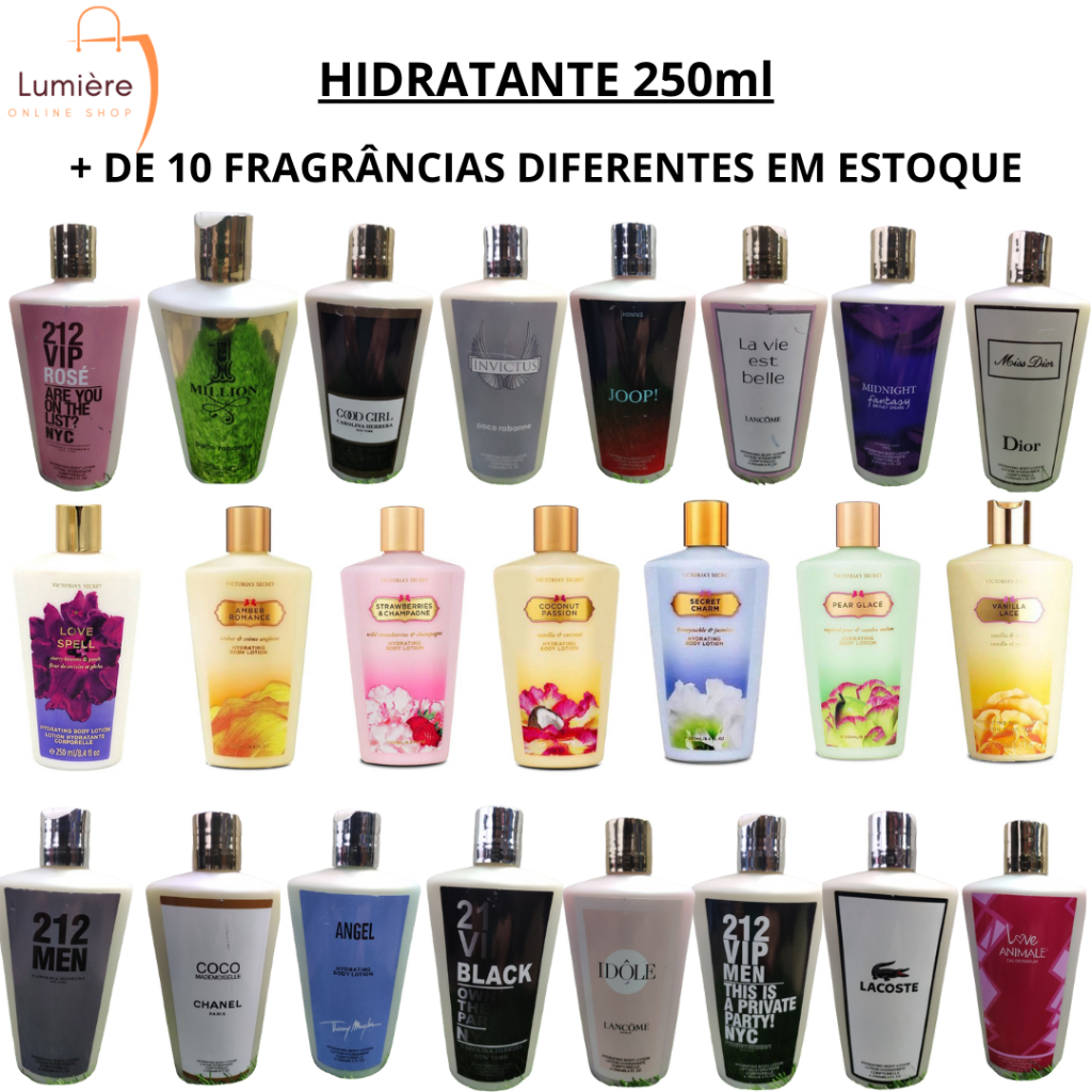 Hidratantes 250ml - Feminino e Masculino