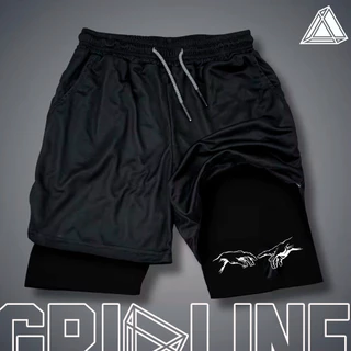 Short Compressão 2 em 1 Dry-Fit A Criação de Adão Gym Academia Treino